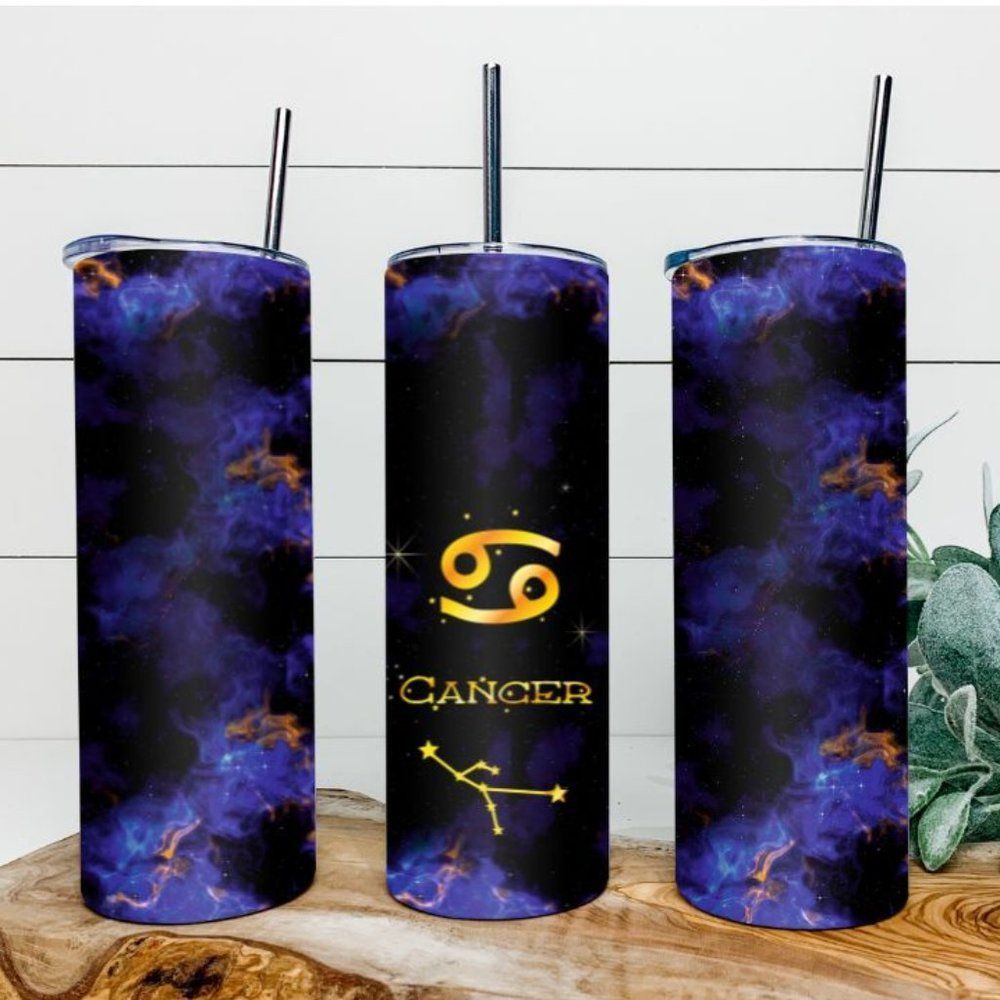Custom 20oz Cancer zodiac tumbler!